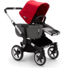 Коляска 2 в 1 Bugaboo Donkey 3 Mono Aluminium/Grey Melange/Red