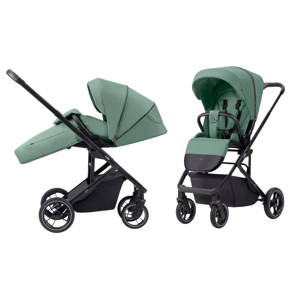 Carrello Alfa 2023 CRL-5508 - прогулочная коляска с реверсивным блоком (сиденье устанавливается лицом к маме), регулируется высота капюшона • Sea Green