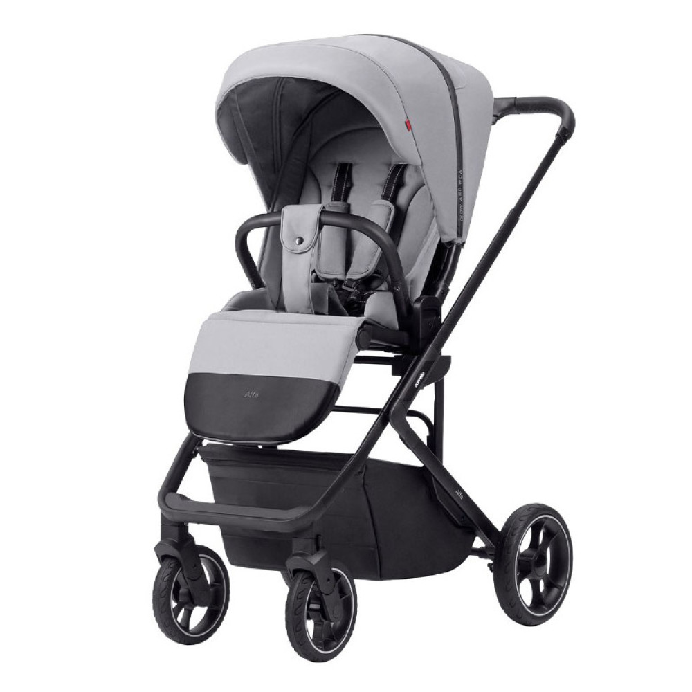 Carrello Alfa 2023 CRL-5508 - прогулочная коляска с реверсивным блоком (сиденье устанавливается лицом к маме), регулируется высота капюшона • Feather Grey