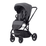 Carrello Alfa 2023 CRL-5508 - прогулочная коляска с реверсивным блоком (сиденье устанавливается лицом к маме), регулируется высота капюшона • Graphite Grey