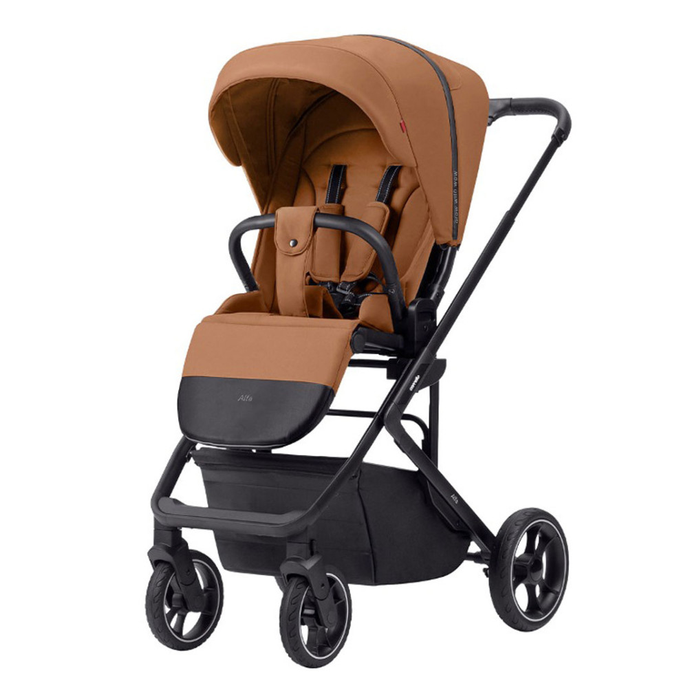 Carrello Alfa 2023 CRL-5508 - прогулочная коляска с реверсивным блоком (сиденье устанавливается лицом к маме), регулируется высота капюшона • Sunset Orange