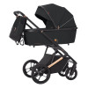 Carrello Sigma CRL-6509 - дитяча коляска 2 в 1, всесезонний візочок, подвійна вентиляція люльки • Obsidian Black