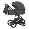 Carrello Sigma CRL-6509 - дитяча коляска 2 в 1, всесезонний візочок, подвійна вентиляція люльки • Stone Grey