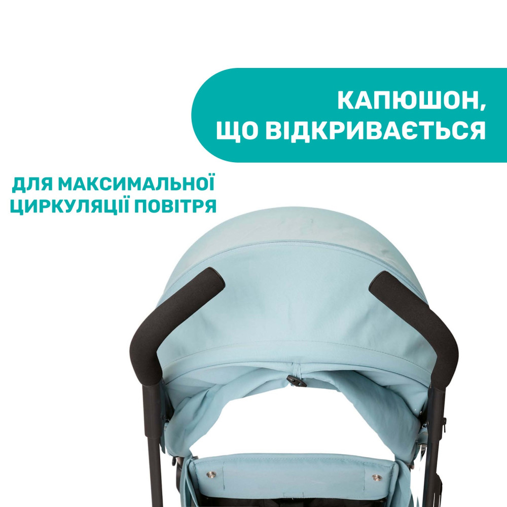 Chicco Liteway 4 - дитяча прогулянкова коляска, літній візочок для прогулянок, компактне складання • Blue (79892.13)