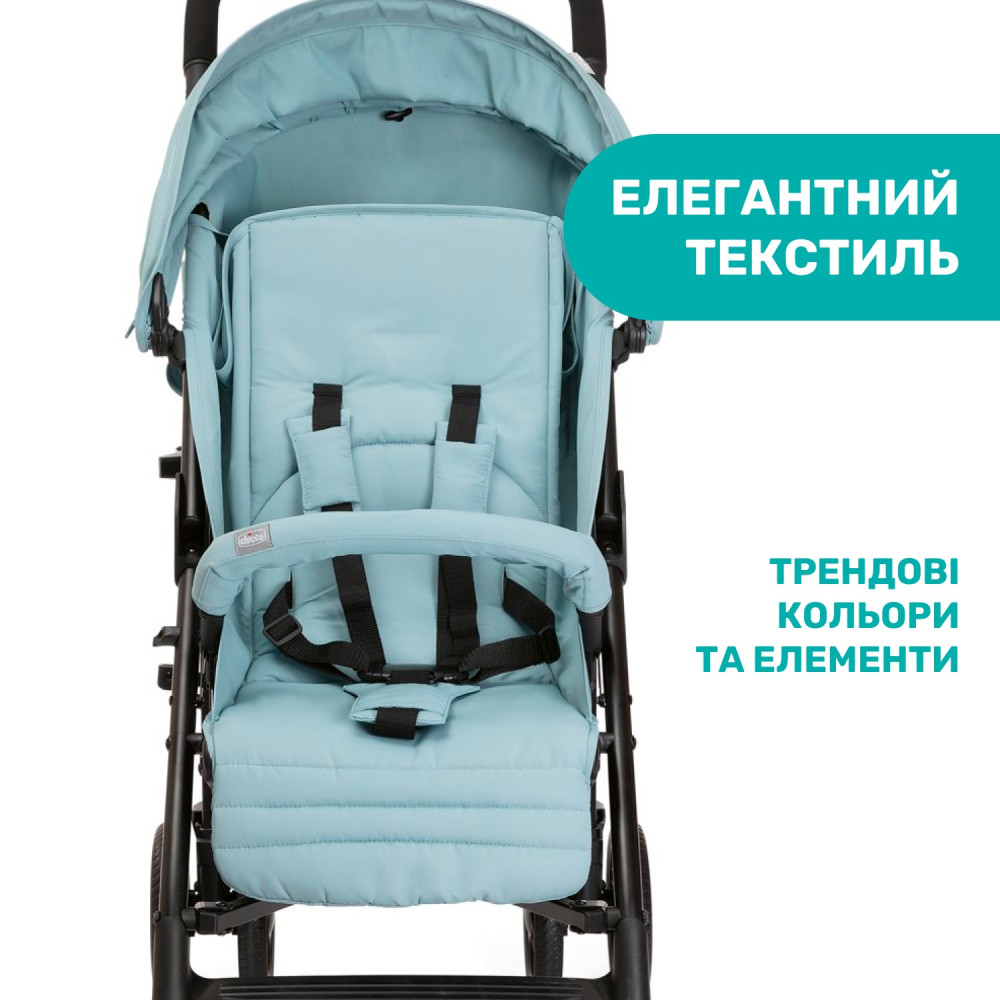 Chicco Liteway 4 - дитяча прогулянкова коляска, літній візочок для прогулянок, компактне складання • Blue (79892.13)