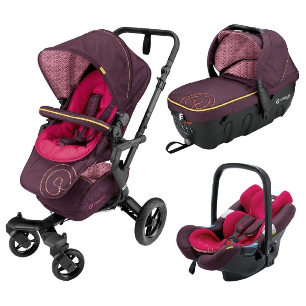 Коляска 3 в 1 Concord Neo Travel Set Rose Pink (Конкорд Нео Тревел Сет)