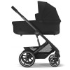 Cybex Balios S Lux 2025 - дитяча коляска 2в1, всесезонний візок, з великими колесами, телескопічне регулювання ручки, великий кошик до 10 кг • BLK Moon Black