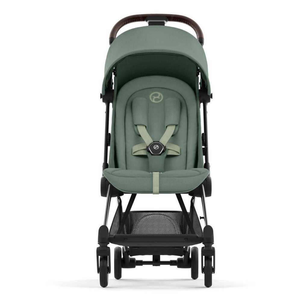Cybex Coya - легкая прогулочная коляска для путешествий, ультракомпактная коляска премиум (ручная кладь), хромированная рама • Leaf Green Cybex Coya - легкая прогулочная коляска для путешествий, ультракомпактная коляска премиум (ручная кладь), хромированная рама • Leaf Green