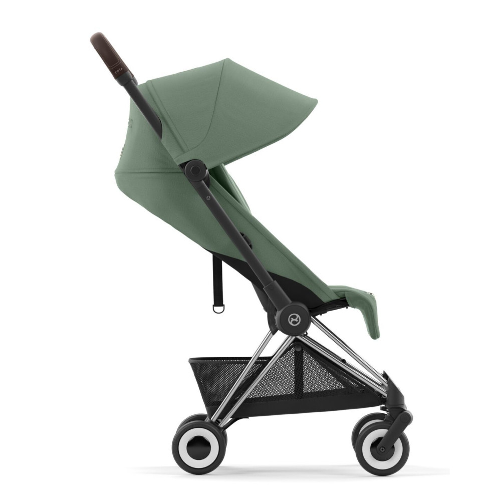 Cybex Coya - легкая прогулочная коляска для путешествий, ультракомпактная коляска премиум (ручная кладь), хромированная рама • Leaf Green Cybex Coya - легкая прогулочная коляска для путешествий, ультракомпактная коляска премиум (ручная кладь), хромированная рама • Leaf Green