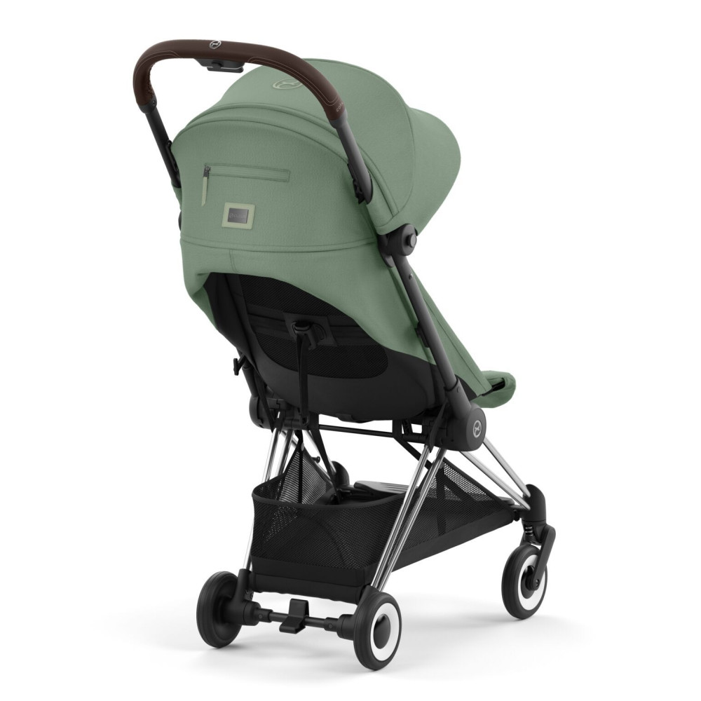 Cybex Coya - легкая прогулочная коляска для путешествий, ультракомпактная коляска премиум (ручная кладь), хромированная рама • Leaf Green Cybex Coya - легкая прогулочная коляска для путешествий, ультракомпактная коляска премиум (ручная кладь), хромированная рама • Leaf Green