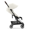 Cybex Coya - легка прогулянкова коляска для подорожей, ультракомпактний візок преміум (ручна поклажа), хромована рама • Off White