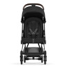 Cybex Coya - легка прогулянкова коляска для подорожей, ультракомпактний візок преміум (ручна поклажа), хромована рама • Sepia Black
