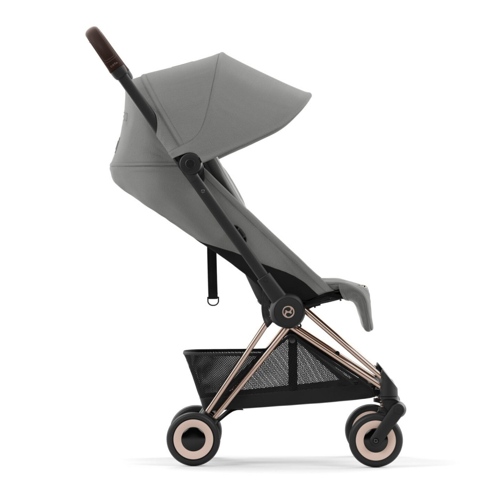 Cybex Coya - легкая прогулочная коляска для путешествий, ультракомпактная коляска премиум (ручная кладь), рама розовое золото • Mirage Grey Cybex Coya - легкая прогулочная коляска для путешествий, ультракомпактная коляска премиум (ручная кладь), рама розовое золото • Mirage Grey