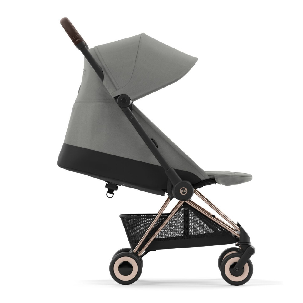 Cybex Coya - легкая прогулочная коляска для путешествий, ультракомпактная коляска премиум (ручная кладь), рама розовое золото • Mirage Grey Cybex Coya - легкая прогулочная коляска для путешествий, ультракомпактная коляска премиум (ручная кладь), рама розовое золото • Mirage Grey
