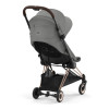 Cybex Coya - легкая прогулочная коляска для путешествий, ультракомпактная коляска премиум (ручная кладь), рама розовое золото • Mirage Grey