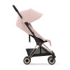 Cybex Coya - легка прогулянкова коляска для подорожей, ультракомпактний візок преміум (ручна поклажа), рама рожеве золото • Peach Pink