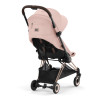 Cybex Coya - легка прогулянкова коляска для подорожей, ультракомпактний візок преміум (ручна поклажа), рама рожеве золото • Peach Pink