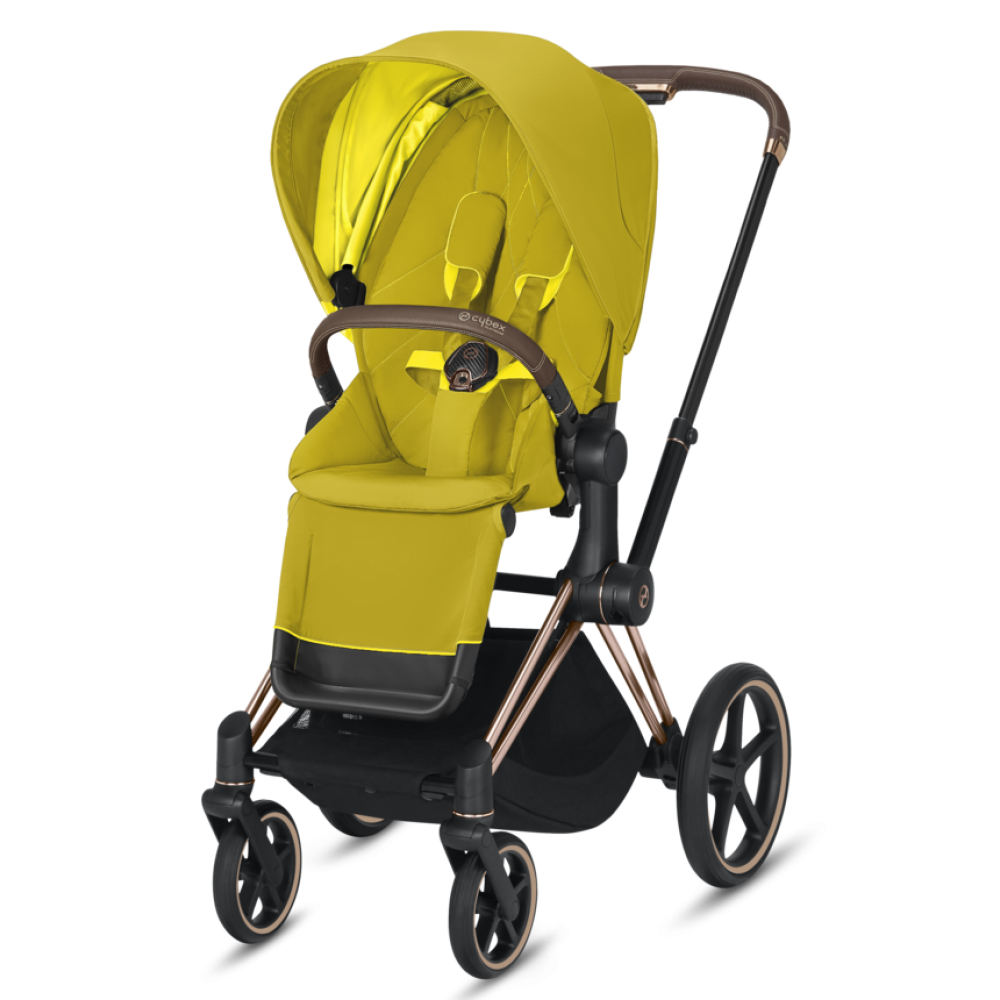 Прогулочная коляска Cybex Priam Rose Gold Mustard Yellow