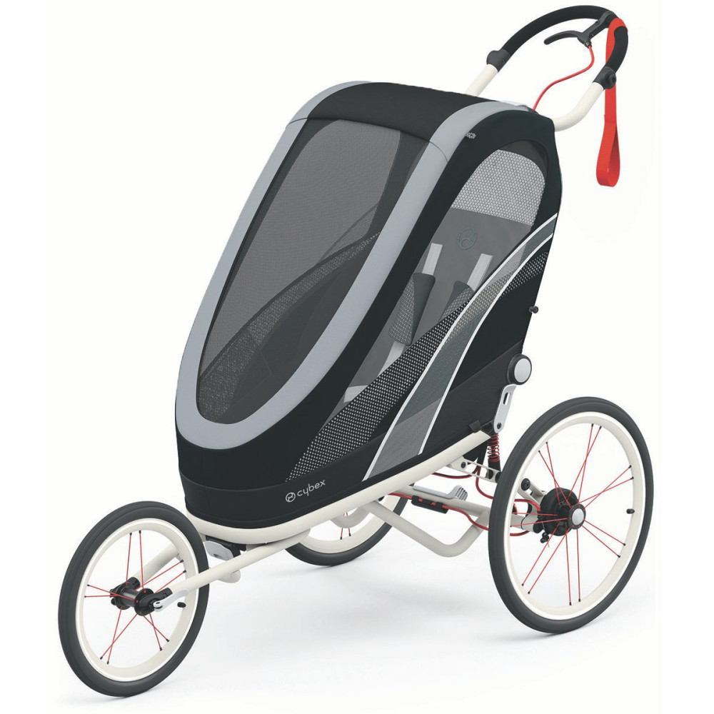 Коляска для бігу Cybex Zeno All Black & Cream Orange