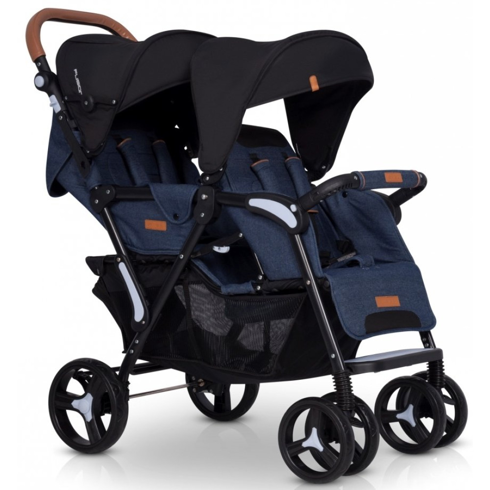Коляска для двійні EasyGo Fusion Duo 2019 Denim