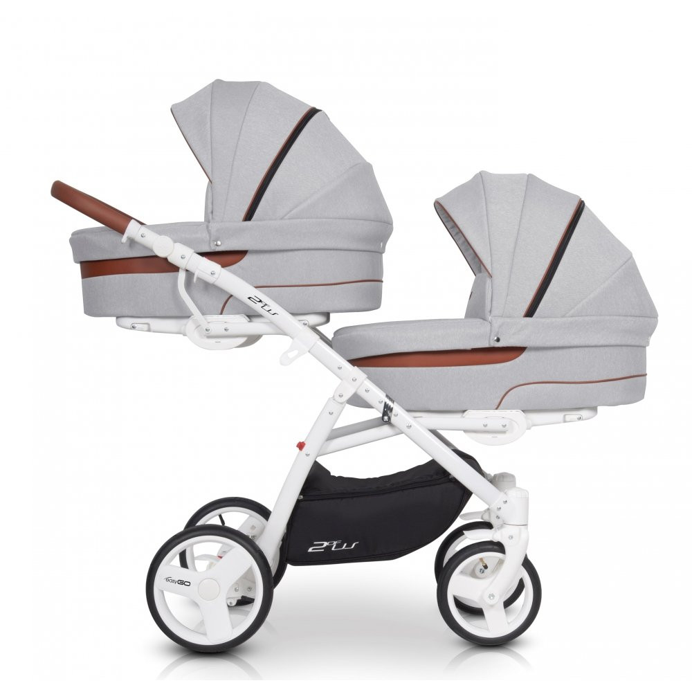 Коляска для двойни EasyGo 2ofus Grey Fox