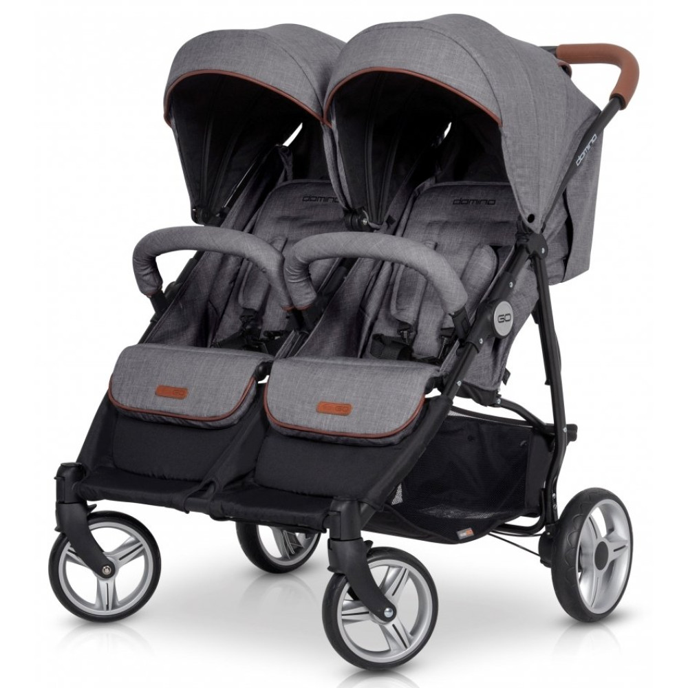 Коляска для двойни EasyGo Domino Anthracite