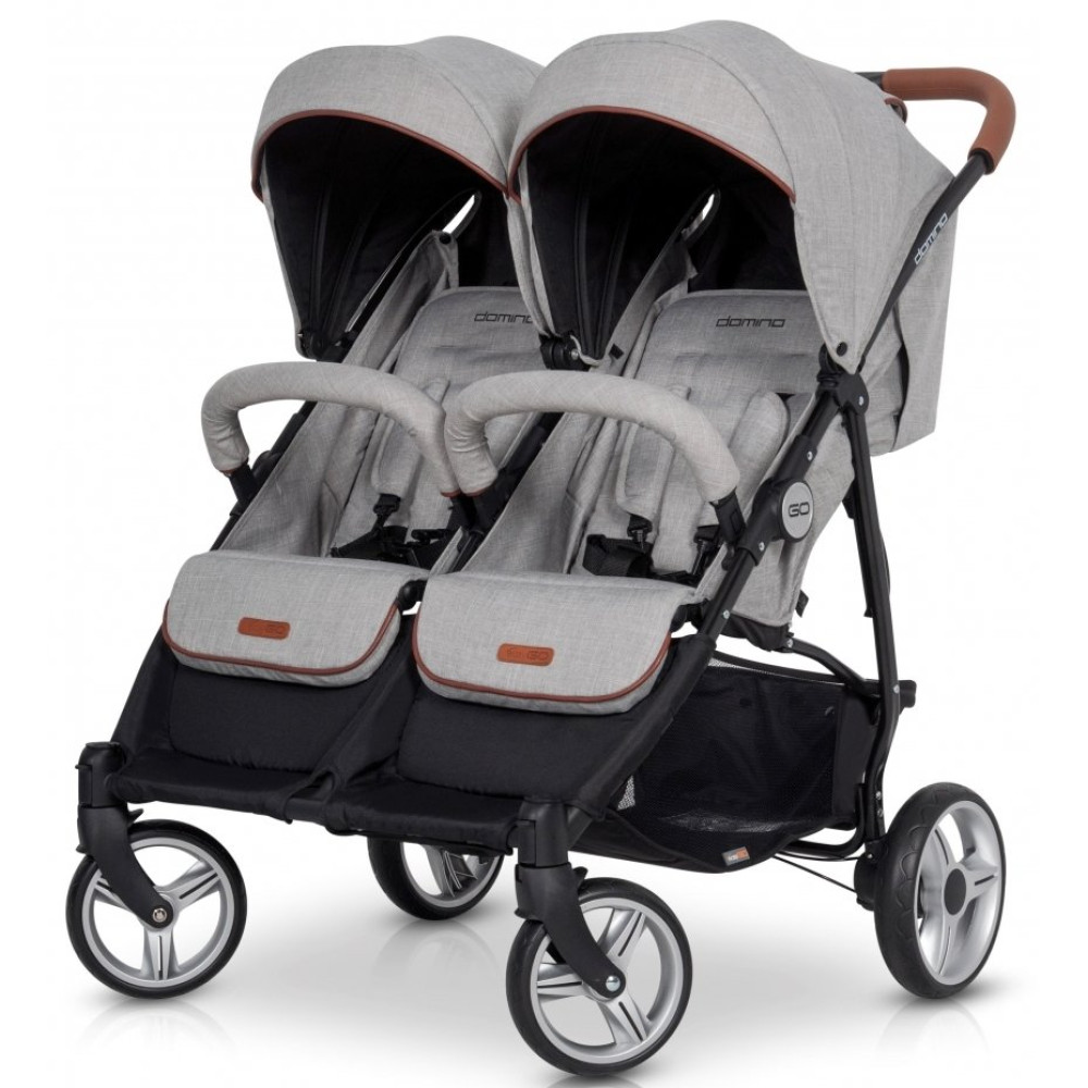 Коляска для двойни EasyGo Domino Grey Fox