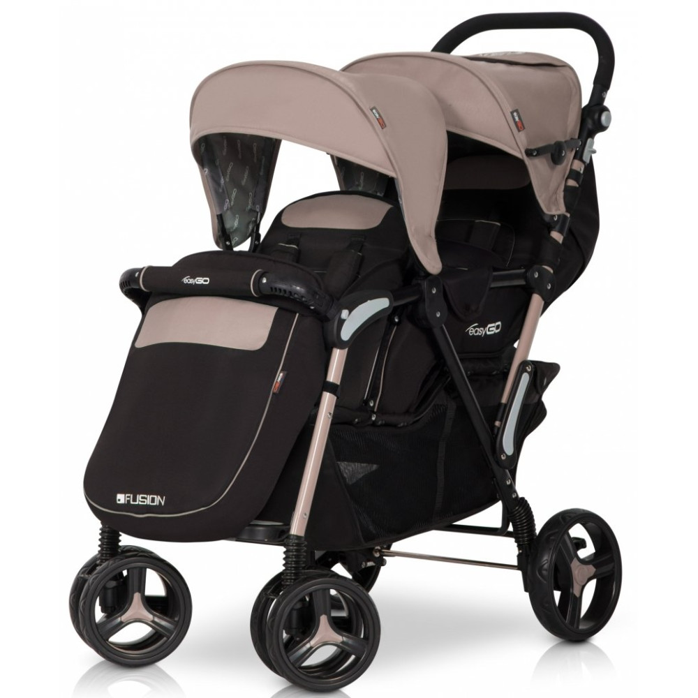 Коляска для двойни EasyGo Fusion Duo Latte (Изи Гоу Фьюжн Дуо Латте)