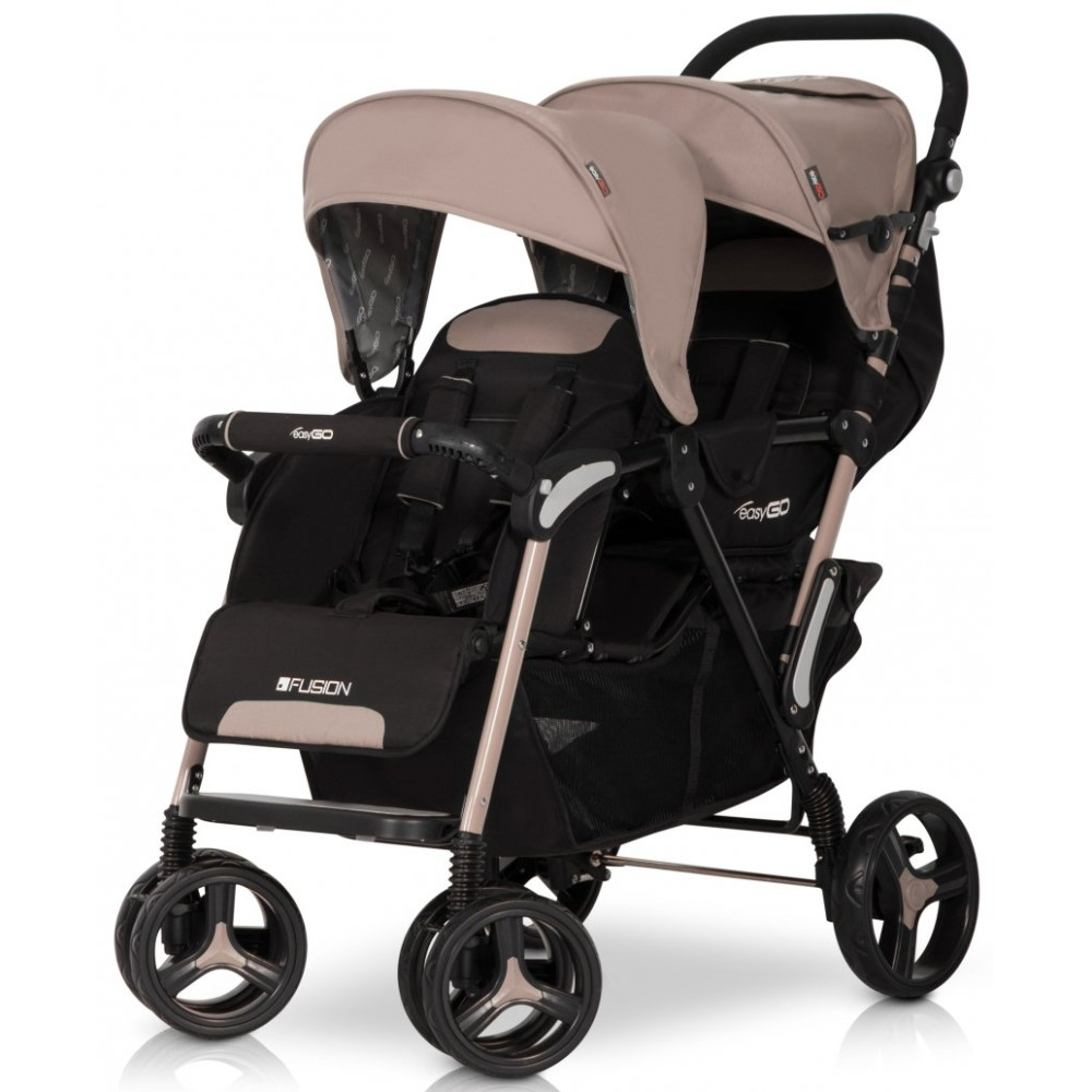 Коляска для двойни EasyGo Fusion Duo Latte (Изи Гоу Фьюжн Дуо Латте)