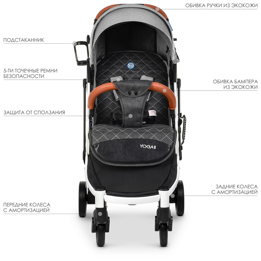 Прогулянкова коляска El Camino Yoga II M 3910 Iron Grey-W