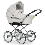 Класична коляска Emmaljunga Mondial De Luxe Leatherette White