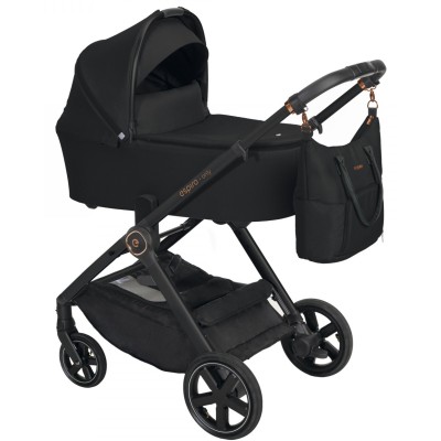 Коляска 2 в 1 Espiro Only New 110 Black space (black&rosegold frame)