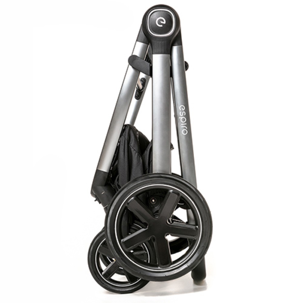 Коляска 2 в 1 Espiro Only New 10 Black space (silver frame)