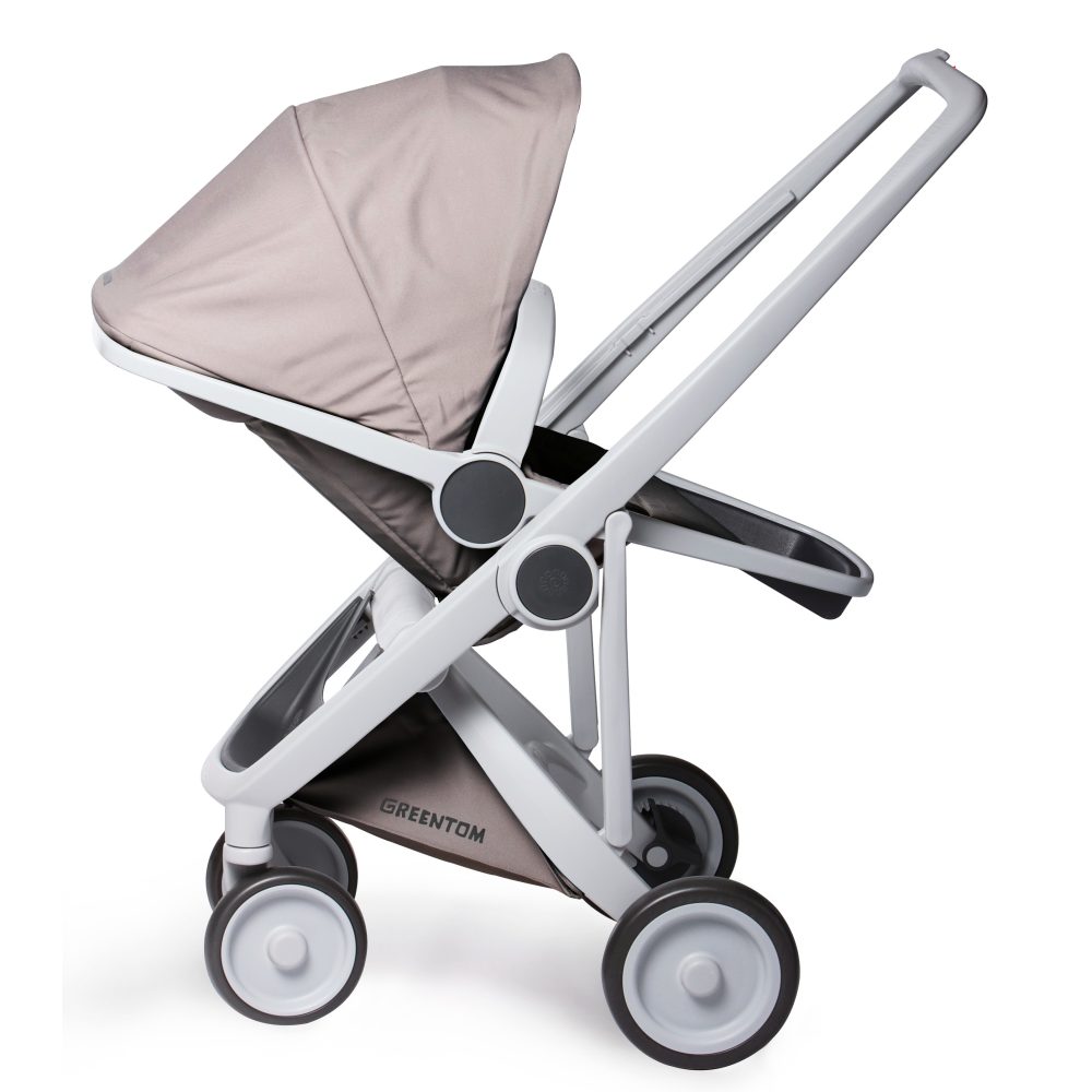 Коляска-книжка Greentom Upp Reversible на сірій рамі Sand (Грінтом Апп)