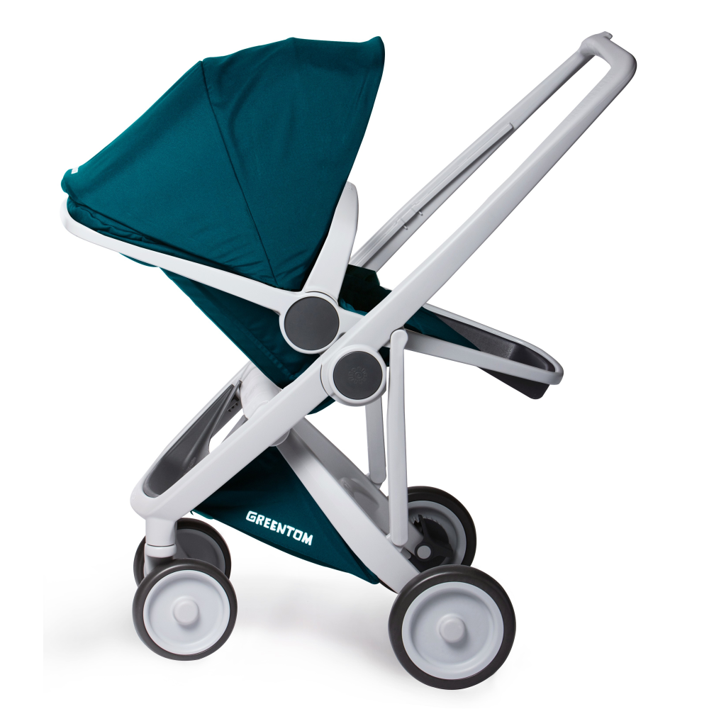 Коляска-книжка Greentom Upp Reversible на сірій рамі Teal (Грінтом Апп)