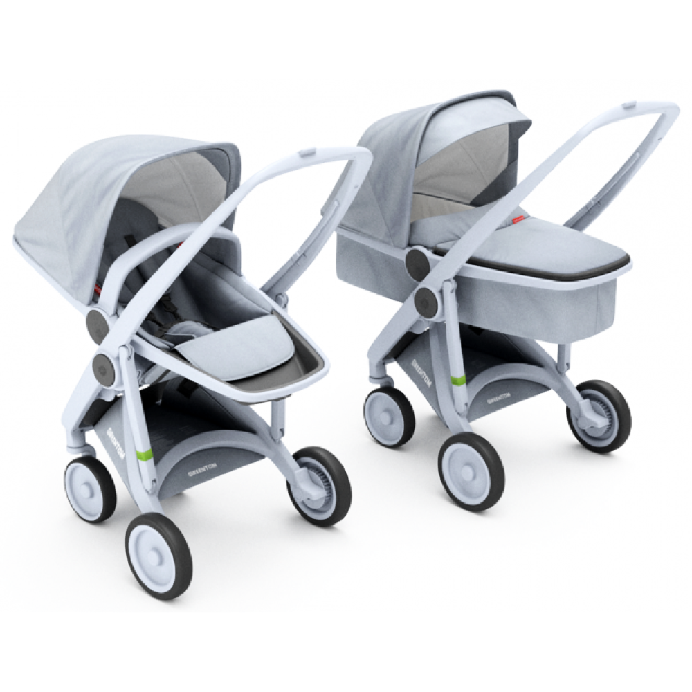 Коляска 2 в 1 Greentom Upp на сірій рамі Grey (Грінтом Апп)