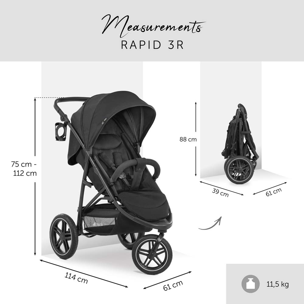 Прогулочная коляска Hauck Rapid 3R Black (14854-9)