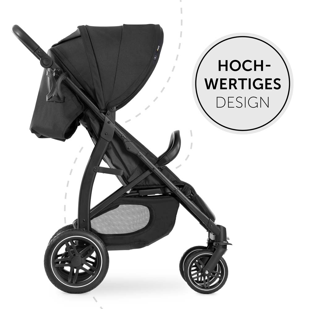 Hauck Rapid 4D - прогулочная коляска для бездорожья, большой капюшон, компактное складывание • Black