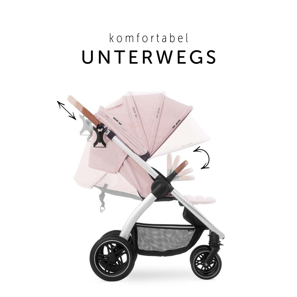 Прогулянкова коляска Hauck Uptown Melange Rose (14826-6)