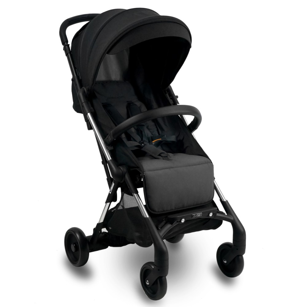 iBebe i-Stop Mini - прогулянкова коляска з автоматичною гальмівною системою, компактна • Mi2 Black