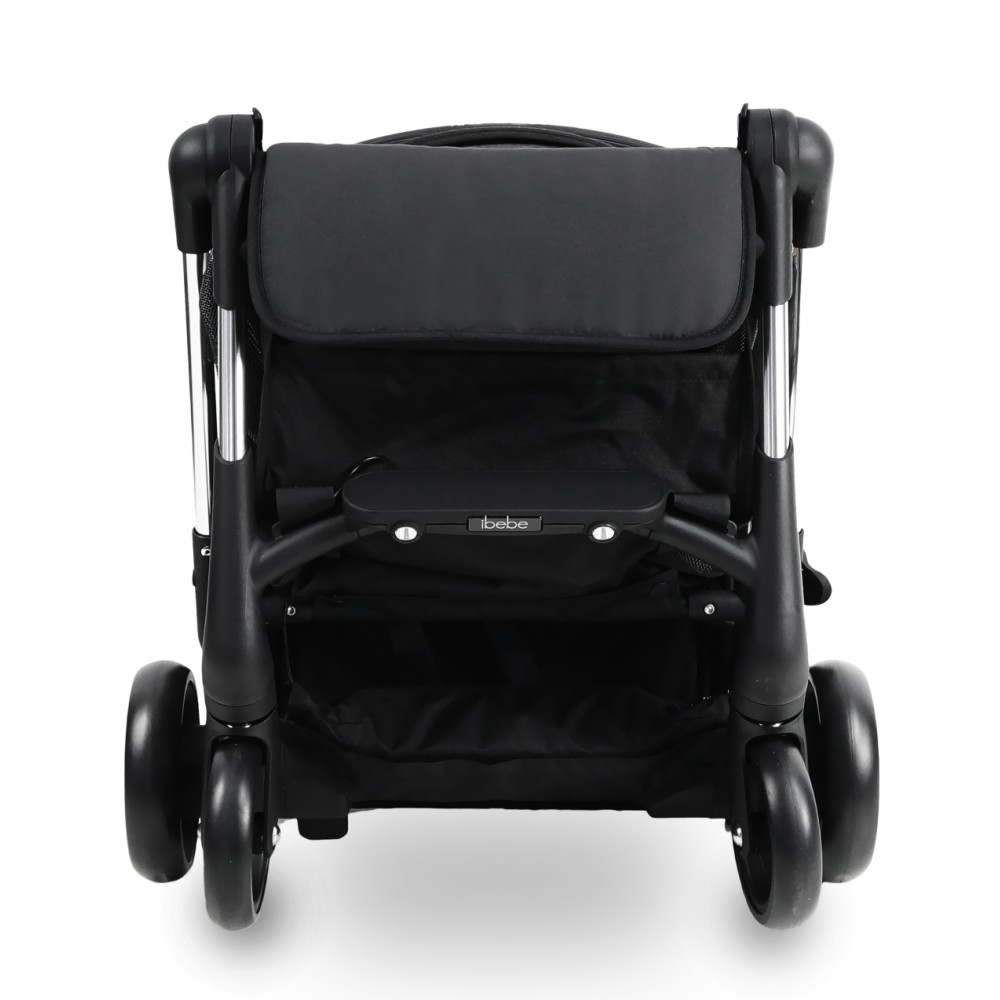 iBebe i-Stop Mini - прогулянкова коляска з автоматичною гальмівною системою, компактна • Mi2 Black