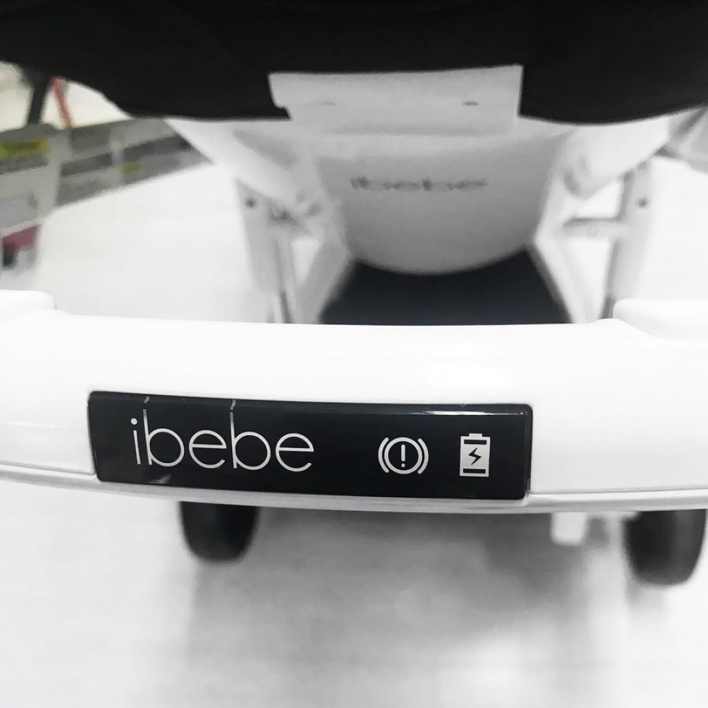 iBebe i-Stop - коляска 2 в 1, електричні гальма,  м'яка амортизація, реверсивний прогулянковий блок • IS2 Black