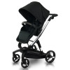 iBebe i-Stop - коляска 2 в 1, електричні гальма,  м\'яка амортизація, реверсивний прогулянковий блок • IS7 Black