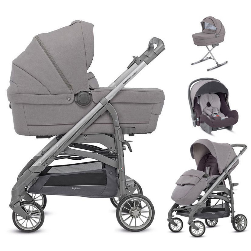 Коляска 4 в 1 Inglesina Trilogy Sideral grey (Инглезина Трилоджи)
