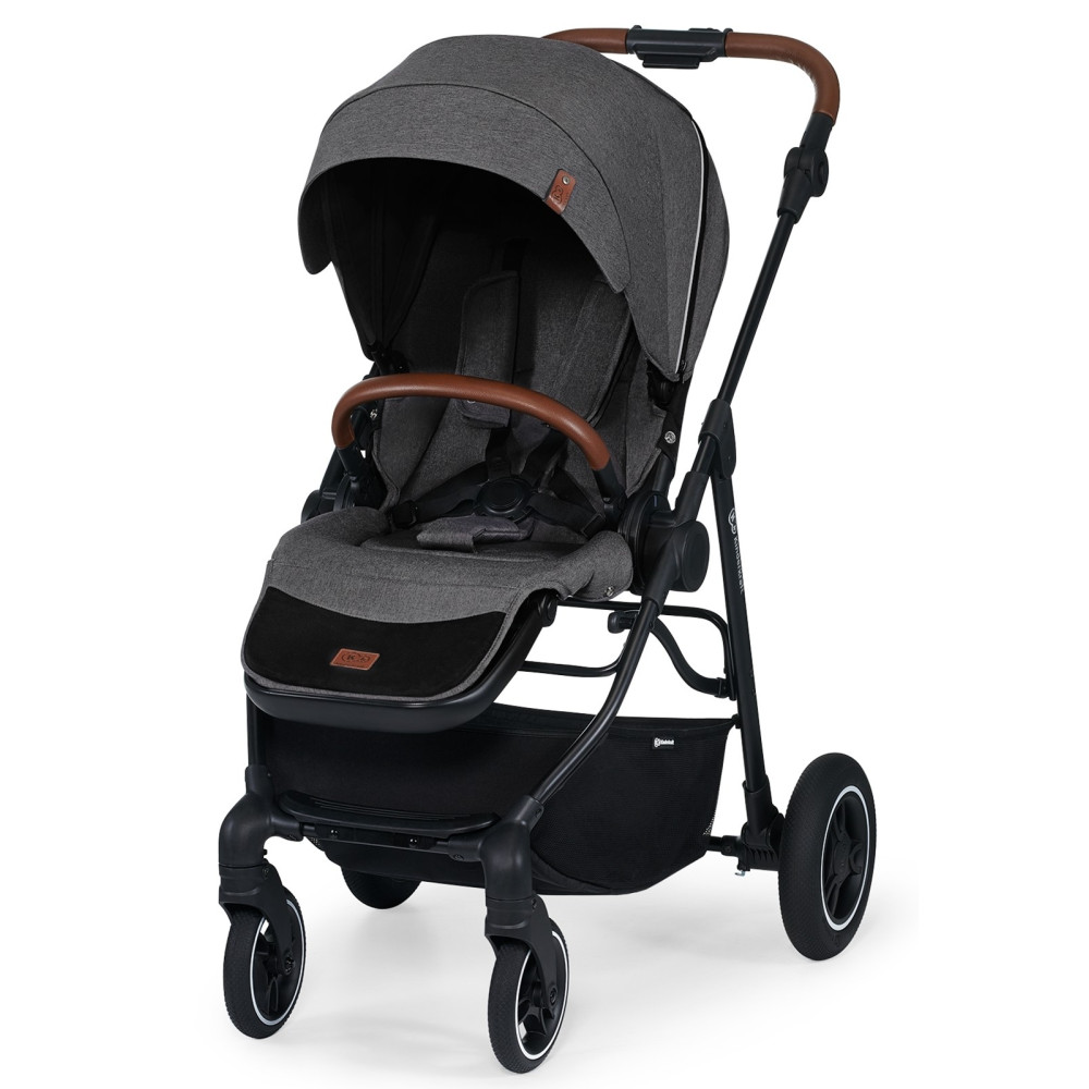 Kinderkraft All Road - прогулянкова коляска з великими колесами та реверсивним блоком (сидіння встановлюється обличчям до мами) • Ash Gray (KKWALROAGR0000)