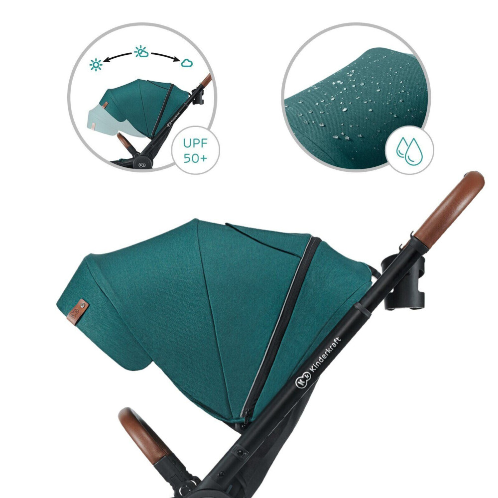 Коляска 2 в 1 Kinderkraft Evolution Cocoon Midnight Green Коляска 2 в 1 Kinderkraft Evolution Cocoon Midnight Green