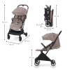 Kinderkraft Indy 2 - легка прогулянкова коляска для подорожей • Calm Beige (KSINDY00BEG0000)