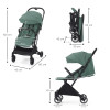 Kinderkraft Indy 2 - легка прогулянкова коляска для подорожей • Sea Green (KSINDY00GRE0000)