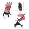 Kinderkraft Indy 2 - легка прогулянкова коляска для подорожей • Dhalia Pink (KSINDY00PNK0000)