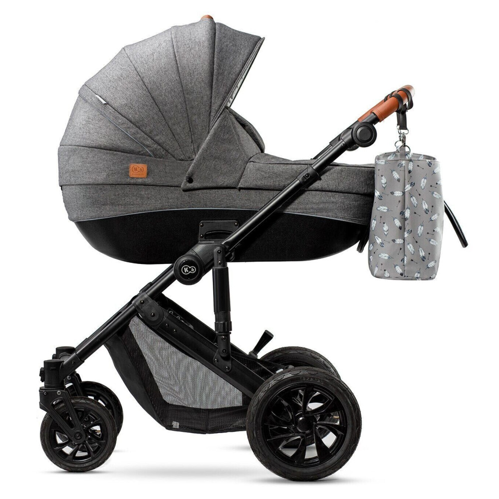 Коляска 2 в 1 Kinderkraft Prime Gray + Mommy Bag